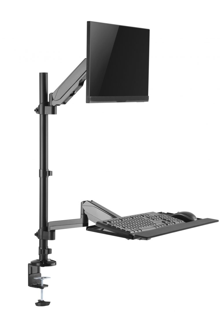 Sitz-Steh-Arbeitsplatz - Monitorhalterung Tastatur Tischhalterung - Arbeitsplatzrechner
