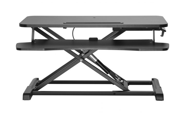 Schreibtisch-Sitz-Ständer-Riser ergonomisch - Arbeitsplatz höhenverstellbar - 80 cm breit