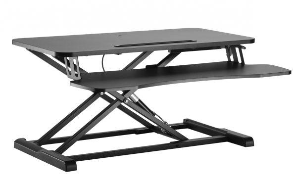   Schreibtisch-Sitz-Ständer-Riser ergonomisch – Arbeitsplatz höhenverstellbar – 80 cm breit