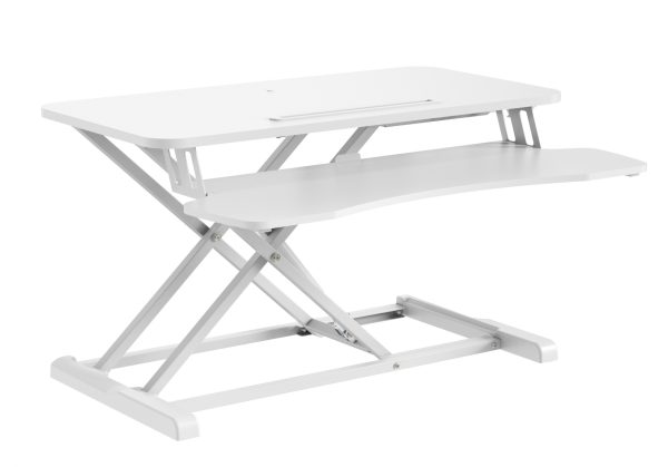   Schreibtisch-Sitz-Ständer-Riser ergonomisch – Arbeitsplatz höhenverstellbar – 80 cm breit