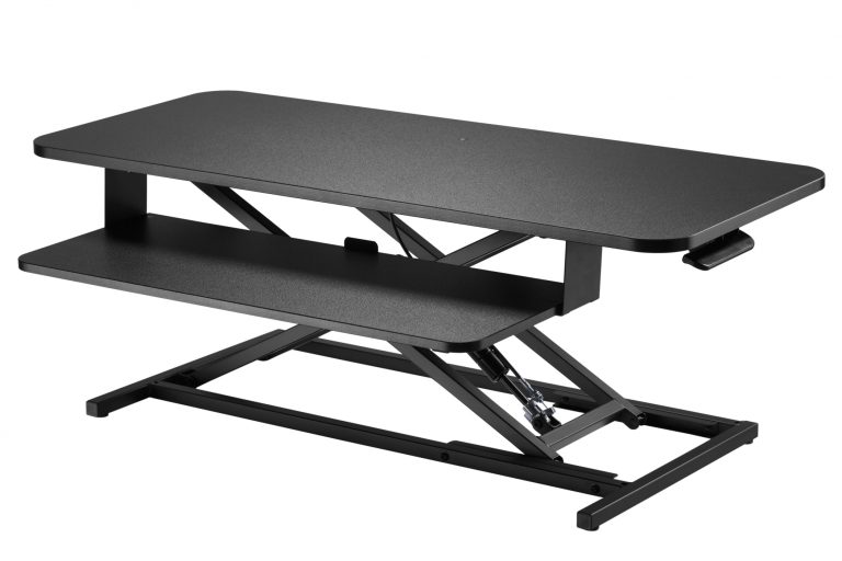 Sitz-Steh-Schreibtischerhöhung ergonomisch - Arbeitsplatz höhenverstellbar - 95 cm breit - alternatives Bild