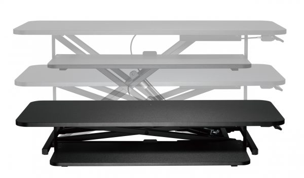   Sitz-Steh-Schreibtischerhöhung ergonomisch – Arbeitsplatz höhenverstellbar – 95 cm breit