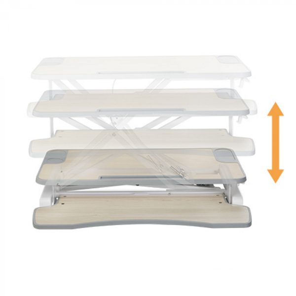   Desk Riser Sitz-Steh-Arbeitsplatz – ergonomisch verstellbarer Schreibtisch – 80 cm breit