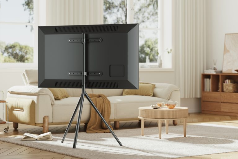 VDD TV-Ständer - TV-Staffelei - schwarz - Bildschirme von 45 bis 65 Zoll - alternatives Bild