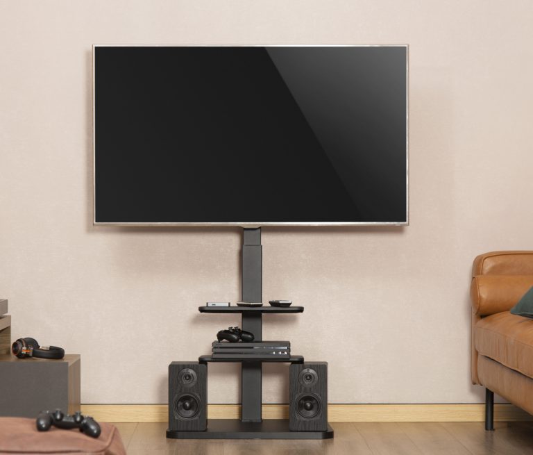 TV-Ständer mit Ablageflächen - drehbar - 37 Zoll bis 75 Zoll - alternatives Bild