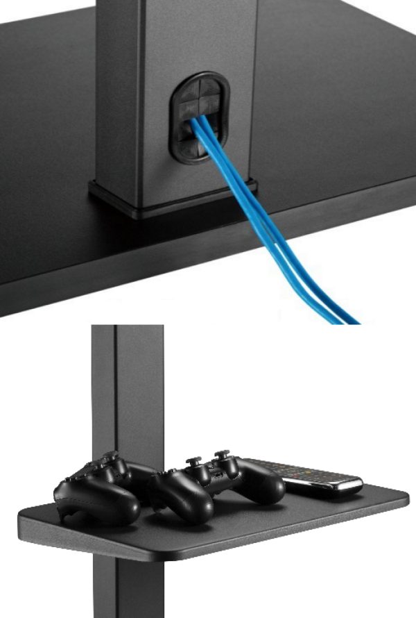   TV-Ständer mit Ablageflächen – drehbar – 37 Zoll bis 75 Zoll