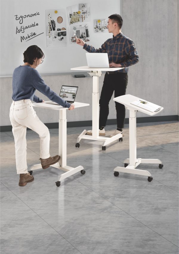   Schreibtisch-Sitz-Steh-Laptoptisch – Präsentationstisch – fahrbar – höhenverstellbar