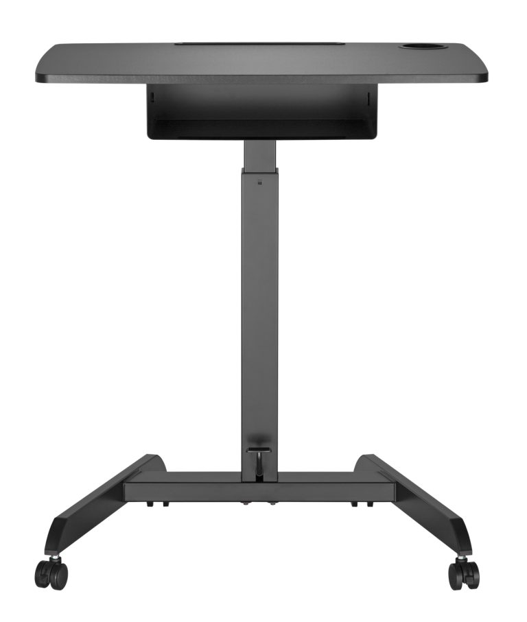 Schreibtisch-Sitz-Steh-Laptoptisch - Präsentationstisch - fahrbar - höhenverstellbar