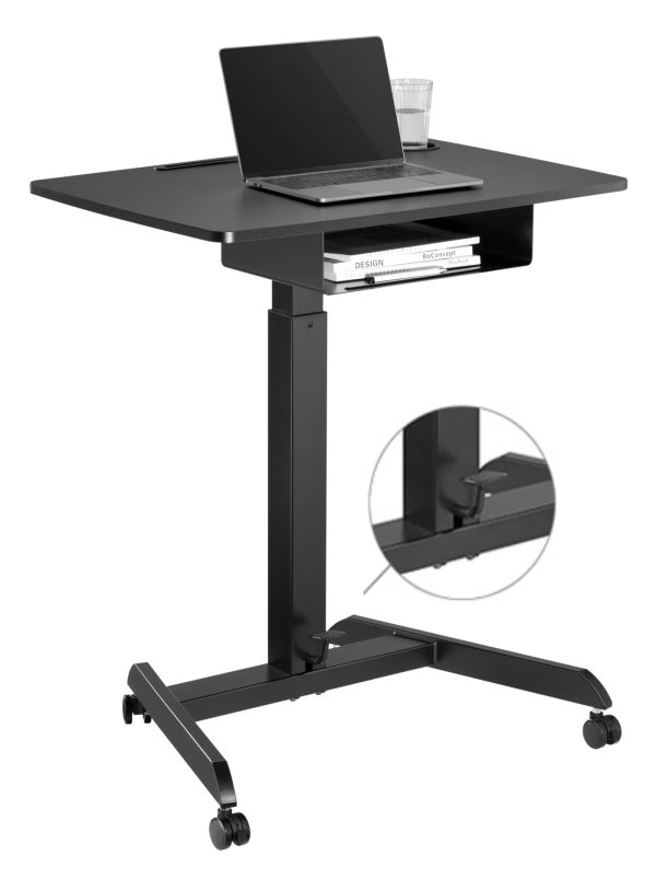   Schreibtisch-Sitz-Steh-Laptoptisch – Präsentationstisch – fahrbar – höhenverstellbar
