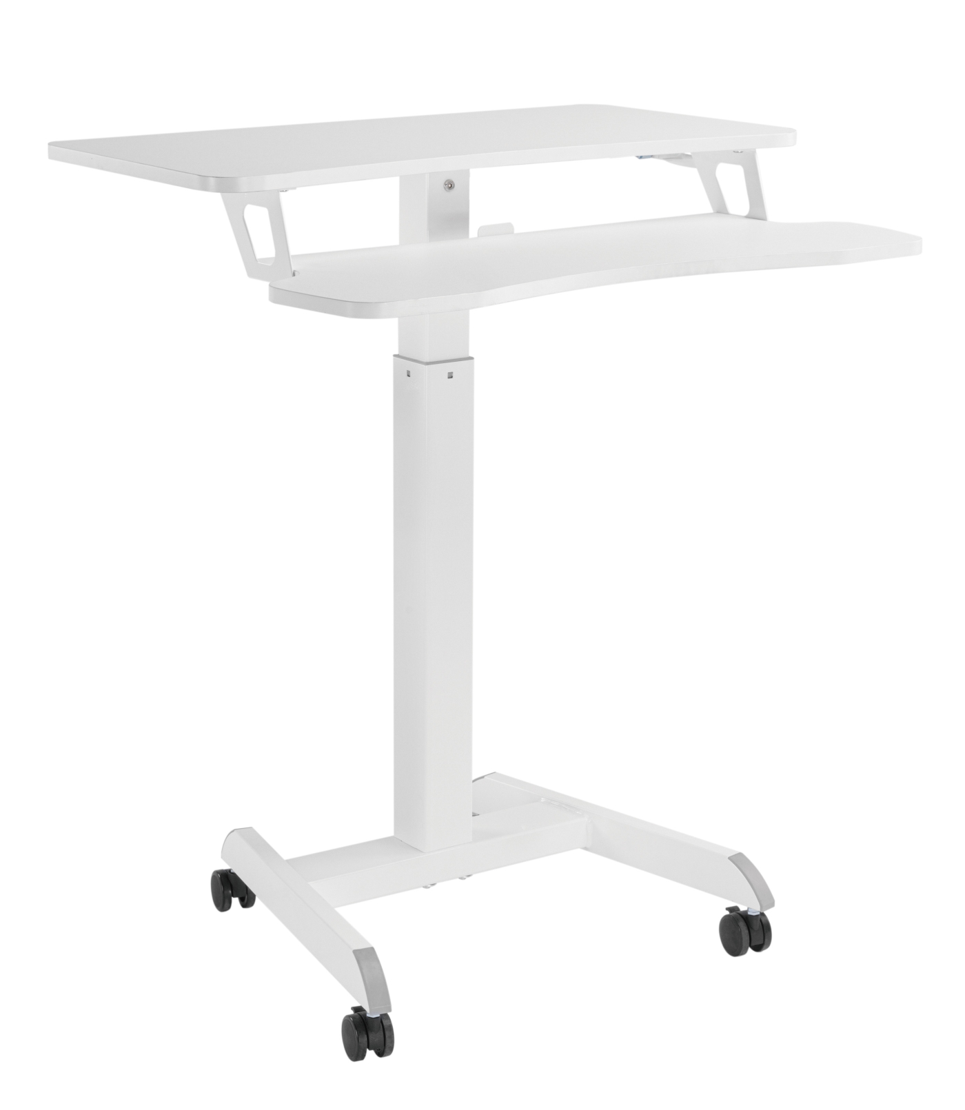Schreibtisch-Sitz-Steh-Laptop-Tisch - fahrbar - höhenverstellbar