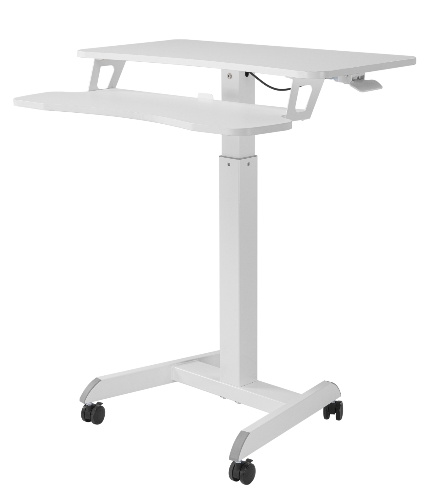 Schreibtisch-Sitz-Steh-Laptop-Tisch - fahrbar - höhenverstellbar - alternatives Bild