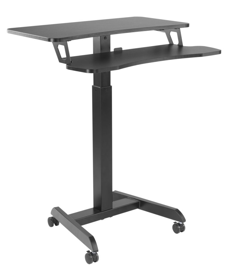 Schreibtisch-Sitz-Steh-Laptop-Tisch - fahrbar - höhenverstellbar