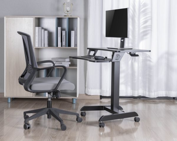   Schreibtisch-Sitz-Steh-Laptop-Tisch – fahrbar – höhenverstellbar