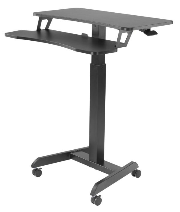   Schreibtisch-Sitz-Steh-Laptop-Tisch – fahrbar – höhenverstellbar