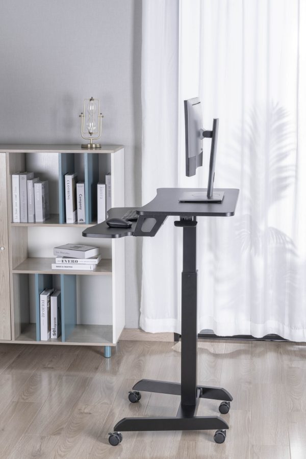   Schreibtisch-Sitz-Steh-Laptop-Tisch – fahrbar – höhenverstellbar
