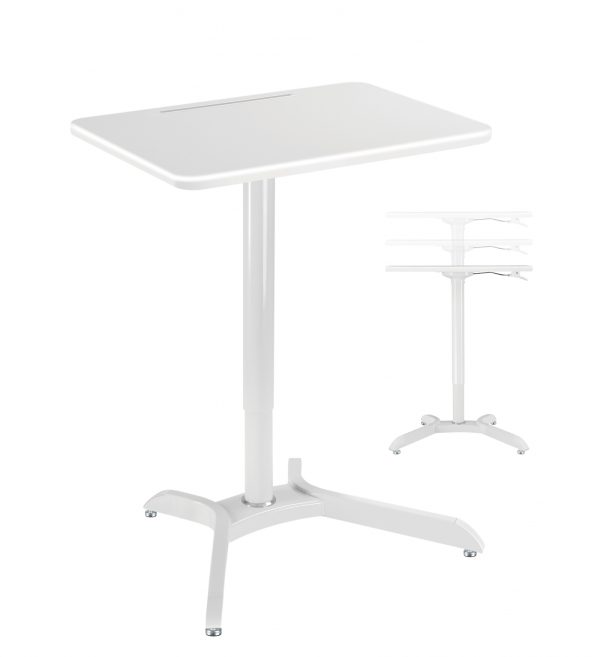   Schreibtisch-Sitzständer verstellbar – Laptoptisch – Arbeitsplatte 71 cm x 50 cm