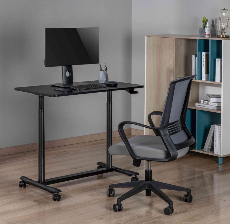 Schreibtisch-Sitz-Ständer mobil - Laptoptisch - höhenverstellbar - alternatives Bild