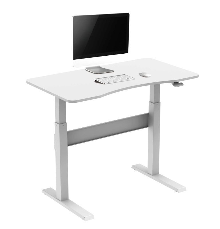 Schreibtisch-Sitzständer - Laptop-Computertisch - höhenverstellbar - 120 x 67,5 cm - alternatives Bild