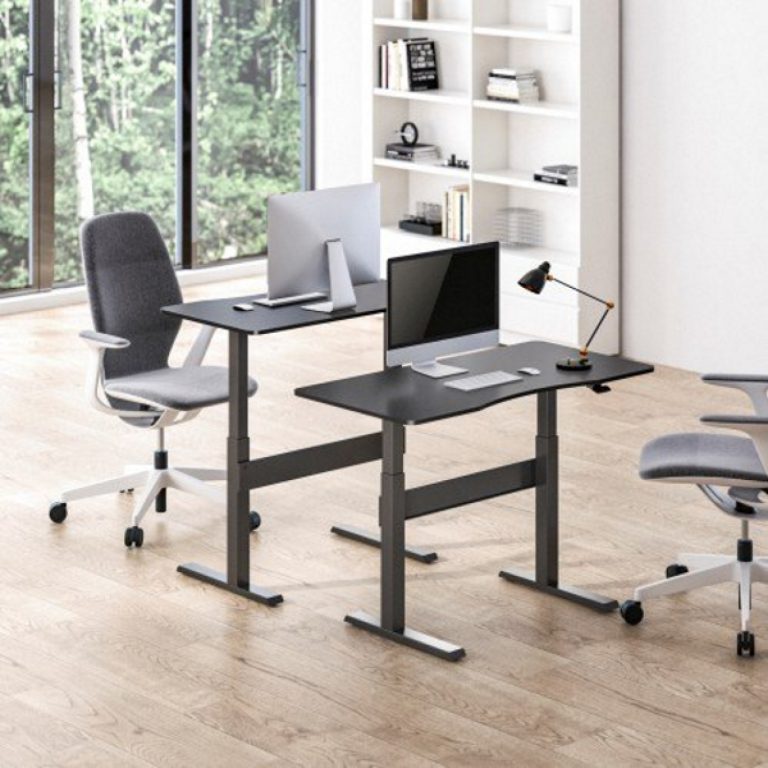 Schreibtisch-Sitzständer - Laptop-Computertisch - höhenverstellbar - 120 x 67,5 cm - alternatives Bild