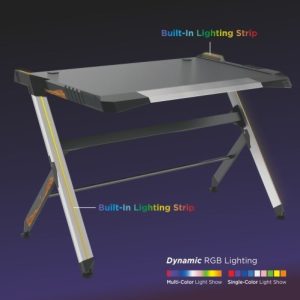Spieltisch Tisch Thomas Design - mit LED-Beleuchtung - Gaming-Schreibtisch einrichten