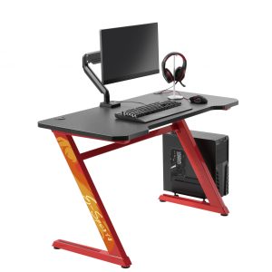 Computerspieltisch Gaming-Schreibtisch Thomas rot schwarz ideal für dein Spielsetup 120 cm x 60 cm