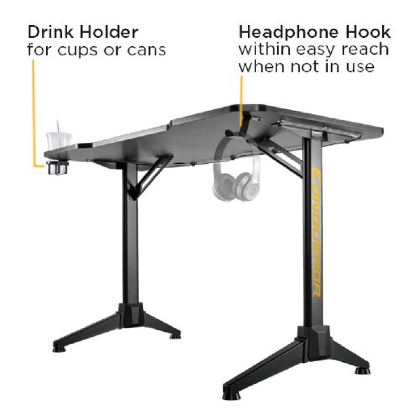 Gaming Tisch computer Thomas schwarz ideal für Ihren Spielaufbau 120 cm x 60 cm - VDD World DE Gaming Tisch computer Thomas schwarz ideal für Ihren Spielaufbau 120 cm x 60 cm - VDD World DE