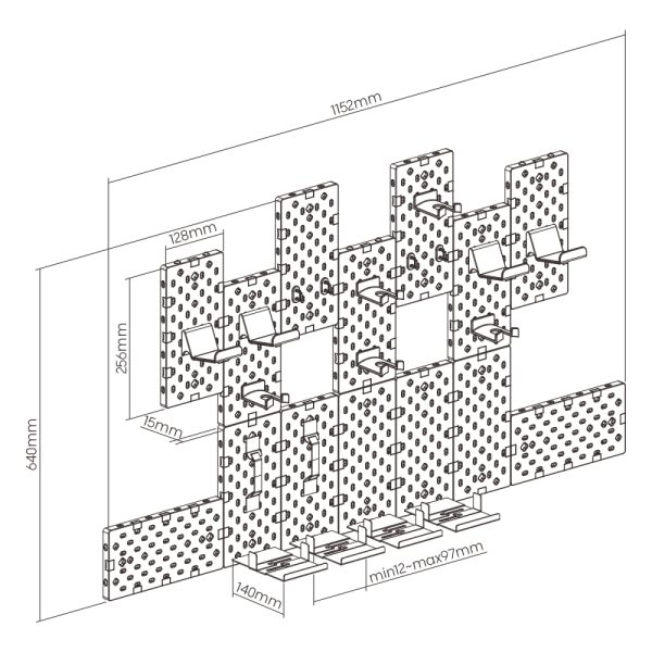   Modulares Aufbewahrungssystem für Controller, Konsole, Spiele und Headset