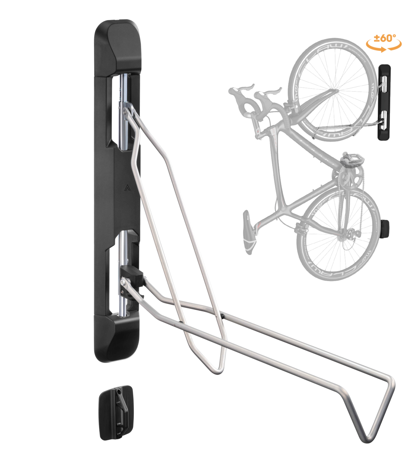 Fahrradhalterung Wandmontage - Fahrradaufhängungssystem - schwenkbar - 2,1 bis 2,8 Zoll Reifenstärke