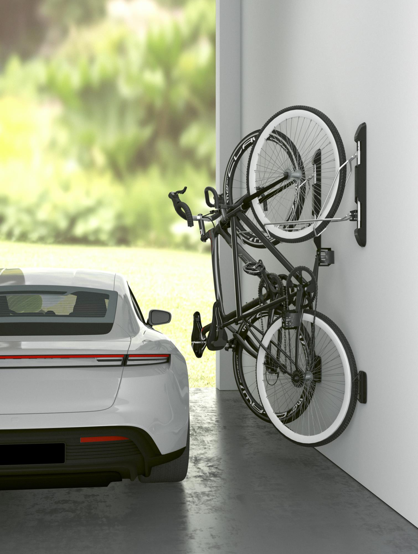 Fahrradhalterung Wandmontage - Fahrradaufhängungssystem - platzsparend - bis 2,1 Zoll Reifenstärke