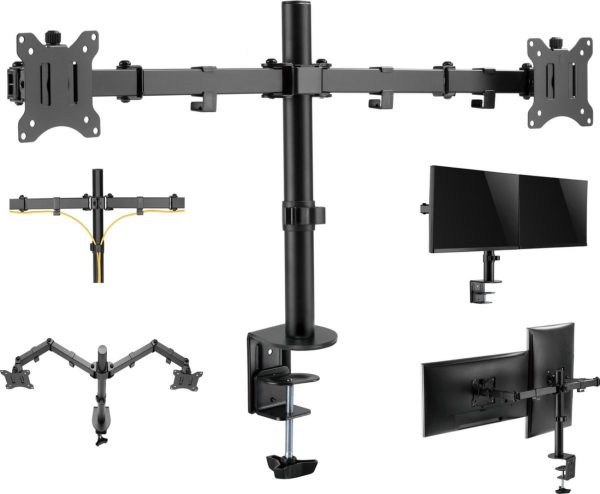   Monitorarm Gaming 2 Bildschirme – Monitorhalterung – drehbar und neigbar