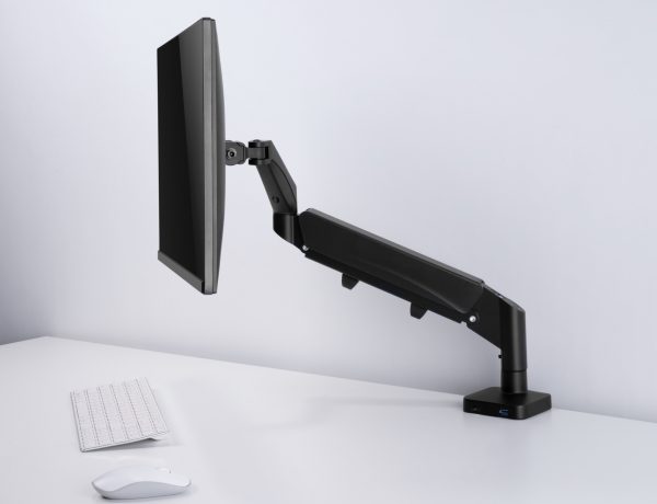   Monitorhalterung gasfeder – monitorarm – usb 3.0 und typ c – drehbar neigbar drehbar
