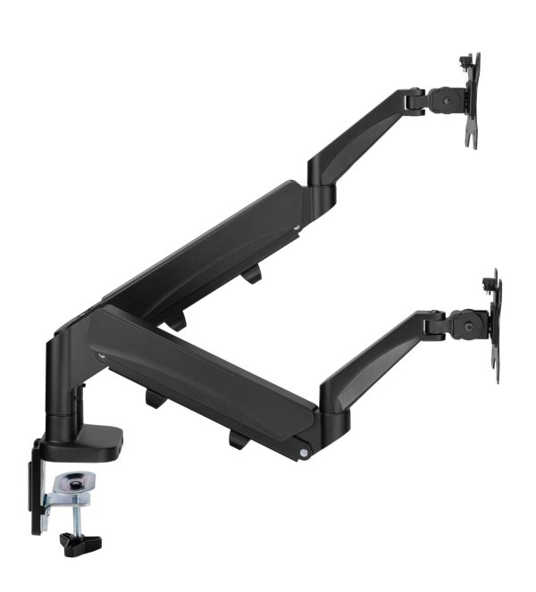   Monitorhalterung 2 bildschirme gasfeder – monitorarm – usb 3.0 und typ c – drehbar neigbar drehbar