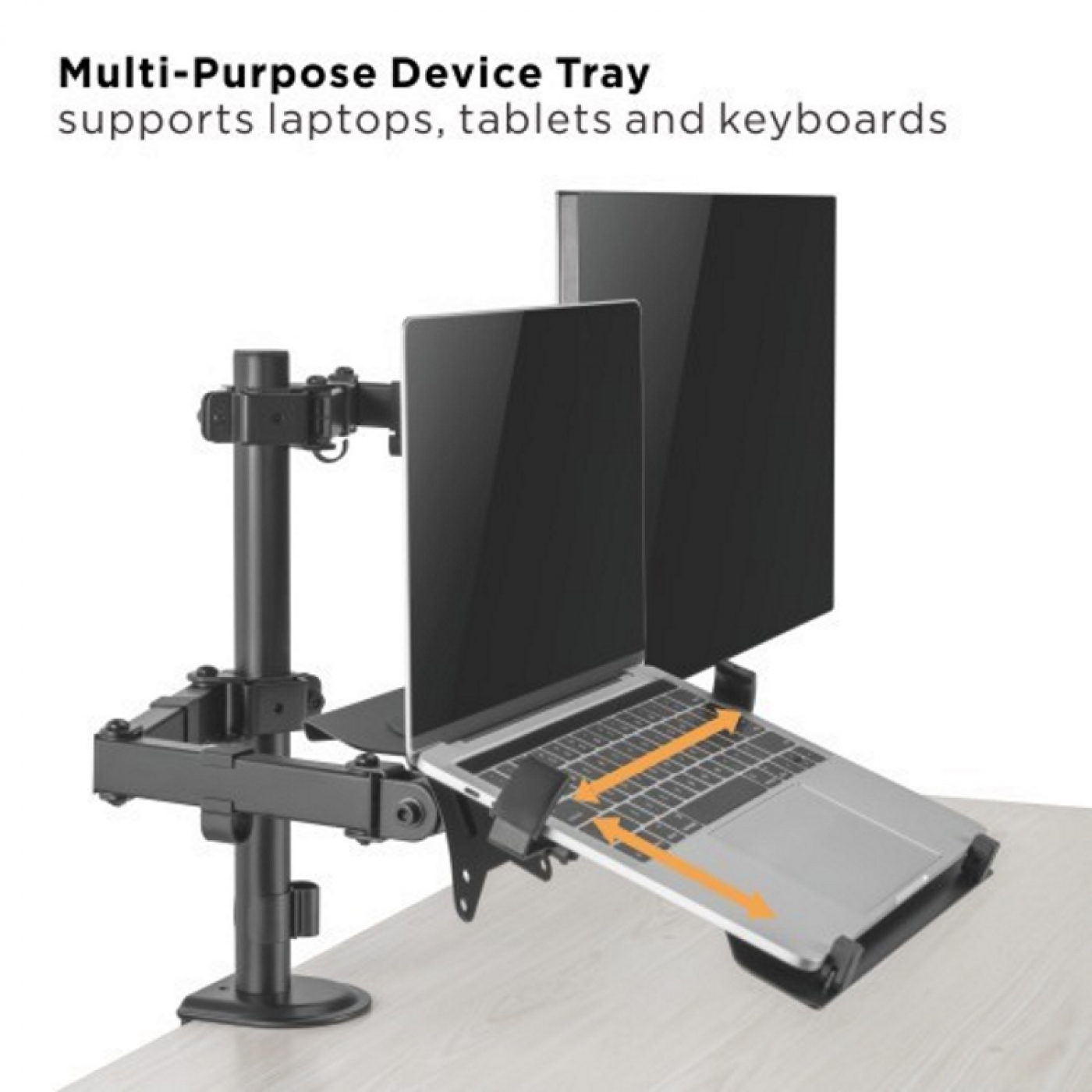 Monitorarm mit Laptopständer - drehbar drehbar neigbar höhenverstellbar - 17 - 32 Zoll Bildschirm - alternatives Bild