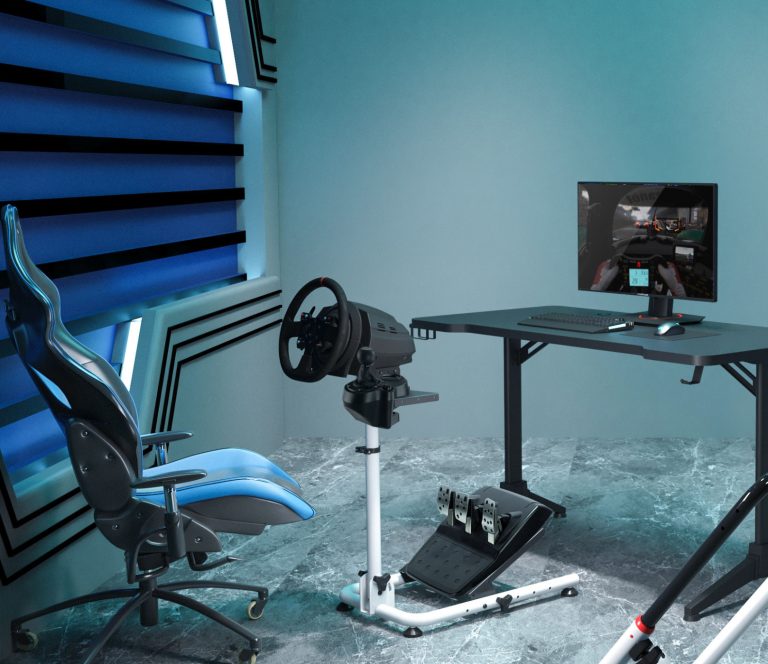 VDD Radständer - Rennsport Radständerhalter - Rennsport Cockpit - logitech - fanatec - alternatives Bild