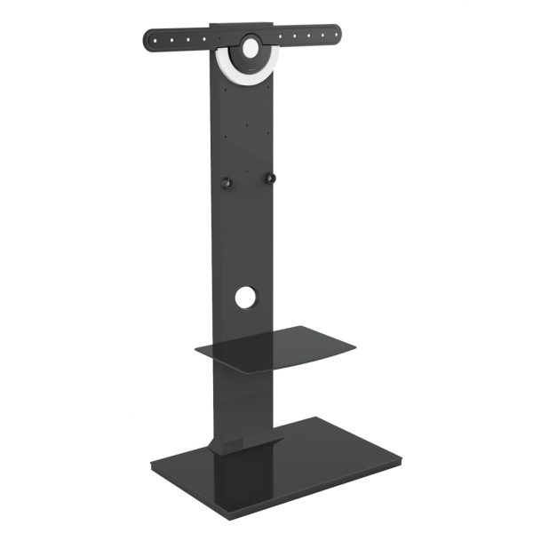   TV-Ständer – TV-Ständerfuß – Holz mit Glas – höhenverstellbar bis 125 cm