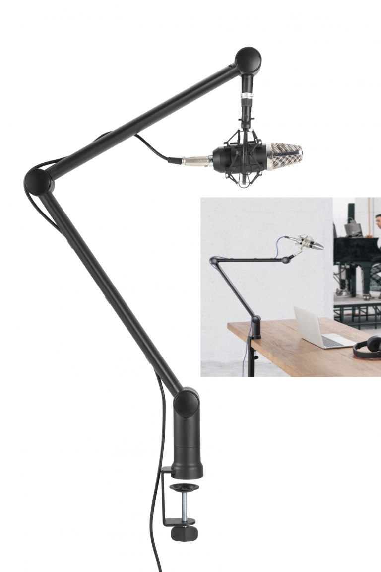 Professioneller Mikrofonarmständer einstellbar für Vlogging Podcasting Broadcasting Gaming