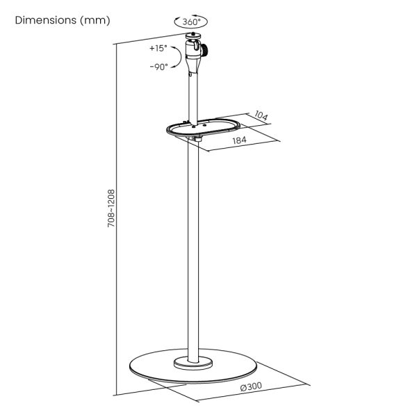   VDD – Beamerständer – Projektorständer – Medienregal – verstellbar