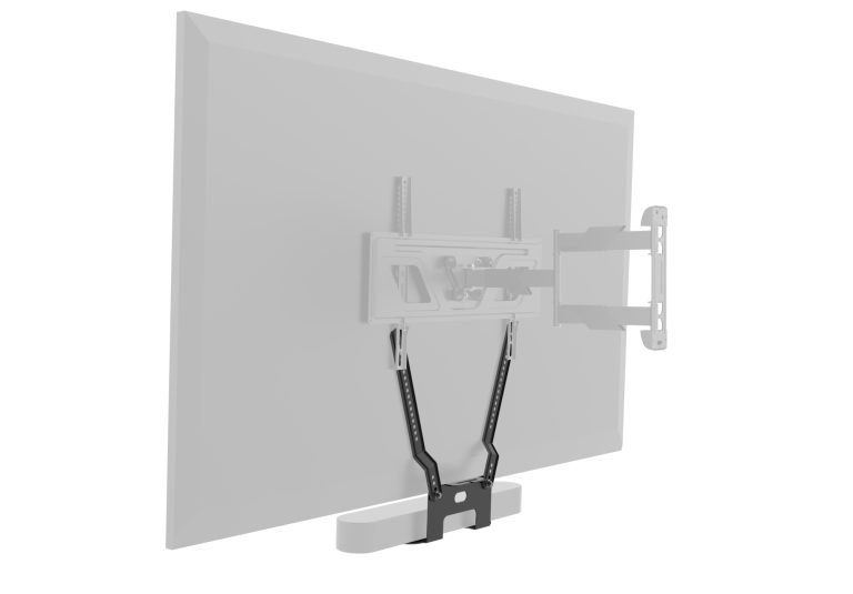 TV-Halterung komptaibel mit Sonos Beam Soundbar – Montage der Sonos Beam unter dem Fernseher - alternatives Bild