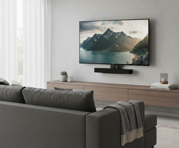   TV-Halterung komptaibel mit Sonos Beam Soundbar – Montage der Sonos Beam unter dem Fernseher