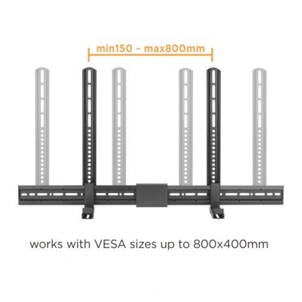   Soundbar TV Halterung Universal – Montage unter oder über TV – Wandmontage