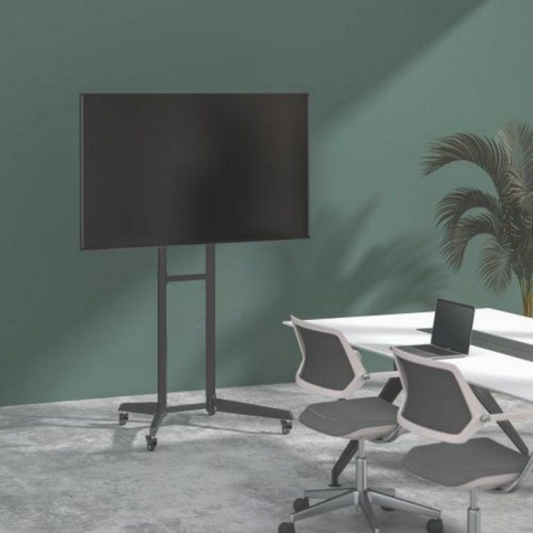 TV-Monitor Standard Stativ mobil - höhenverstellbar und neigbar - 166 cm hoch - alternatives Bild
