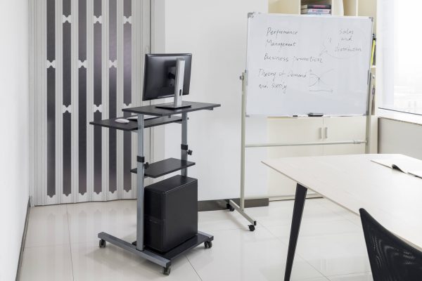   Schreibtisch Sitzständer Laptop Tischarbeitsplatz – Rednerpult Rednerpult – fahrbar – höhenverstellb