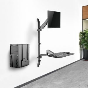 Sitz-Ständer Arbeitsplatz-Wandmontage - Monitorhalterung Tastatur-Wandhalterung - Arbeitsplatz