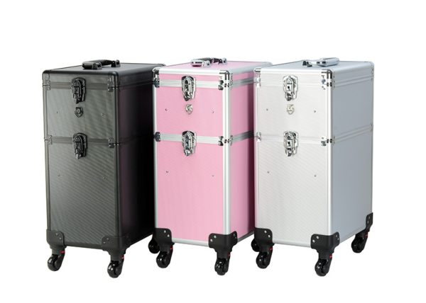   Friseurkoffer Trolley – Schminkkoffer Trolley – Schminkkoffer – Beauty Case – schwarz