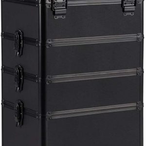   Friseurkoffer Trolley – Schminkkoffer Trolley – Schminkkoffer – Beauty Case – schwarz