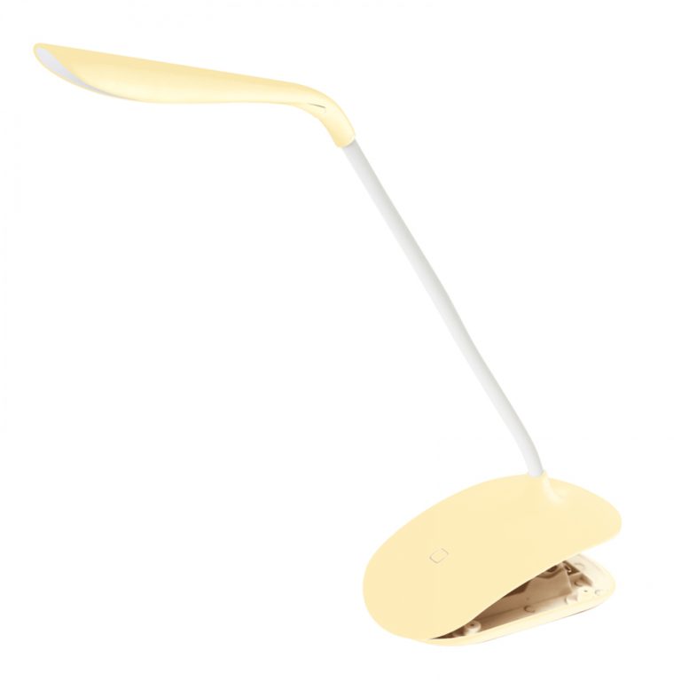 VDD Schreibtischlampe mit LED – mit Klemmhalterung und Touch-Dimmer – gelb