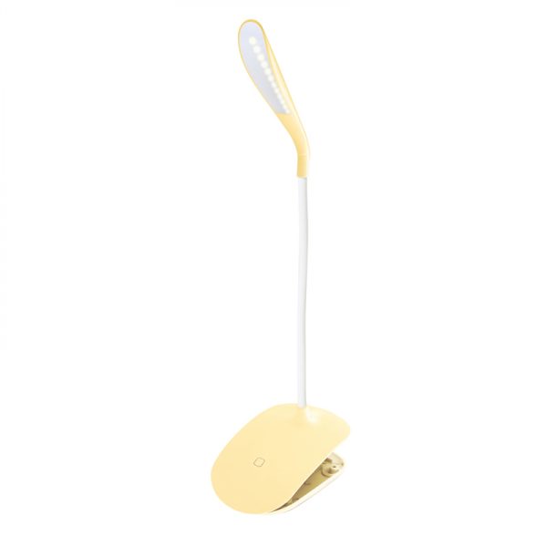   LED Schreibtischlampe Tischlampe Klemmlampe flexibel mit Touchdimmer (gelb)