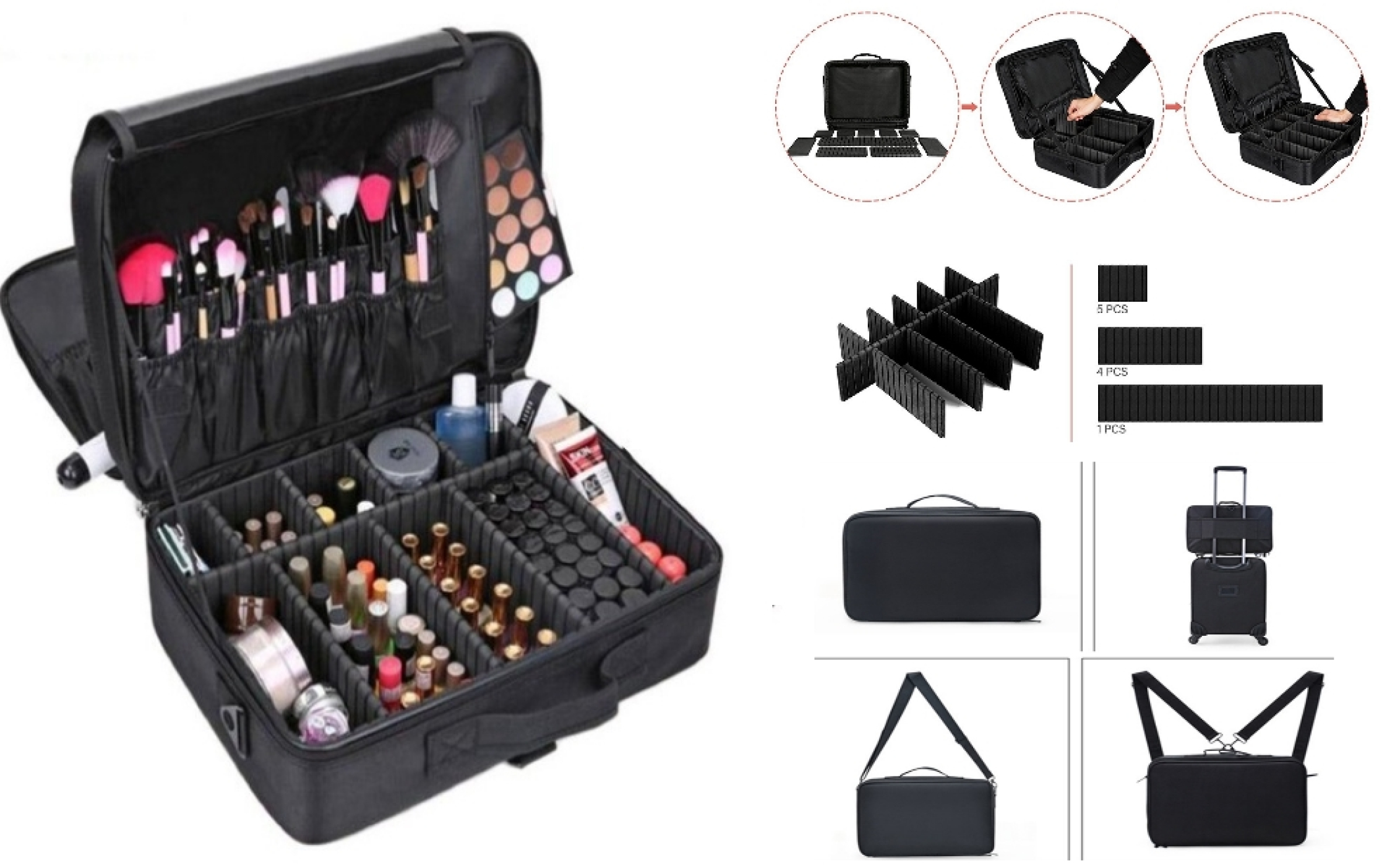 Make-up Make-up Friseur Koffer Kosmetik - Nagel Techniker - Make-up Koffer Beauty Case Groo