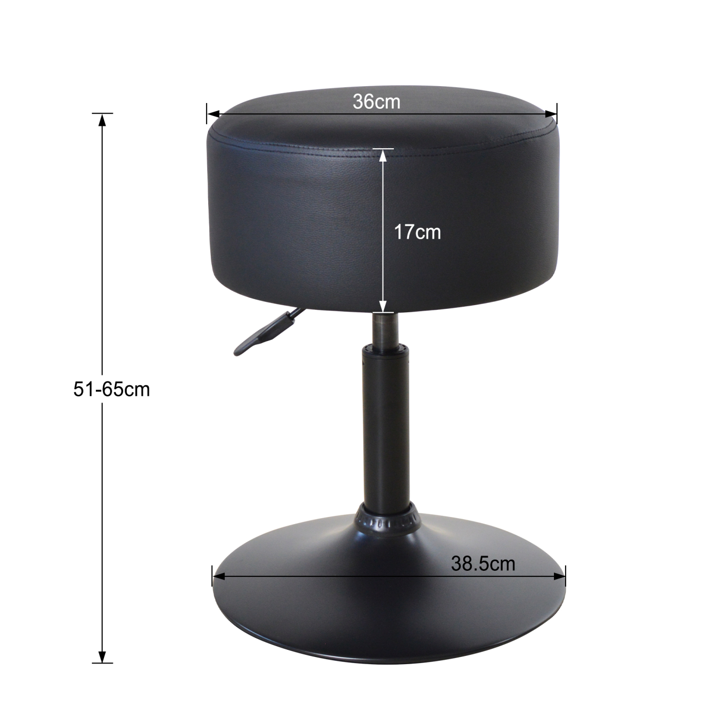 VDD – Hocker – Hocker schwarz – Hocker höhenverstellbar – Hocker zum Sitzen - alternatives Bild