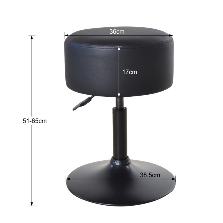 VDD – Hocker – Hocker schwarz – Hocker höhenverstellbar – Hocker zum Sitzen - alternatives Bild